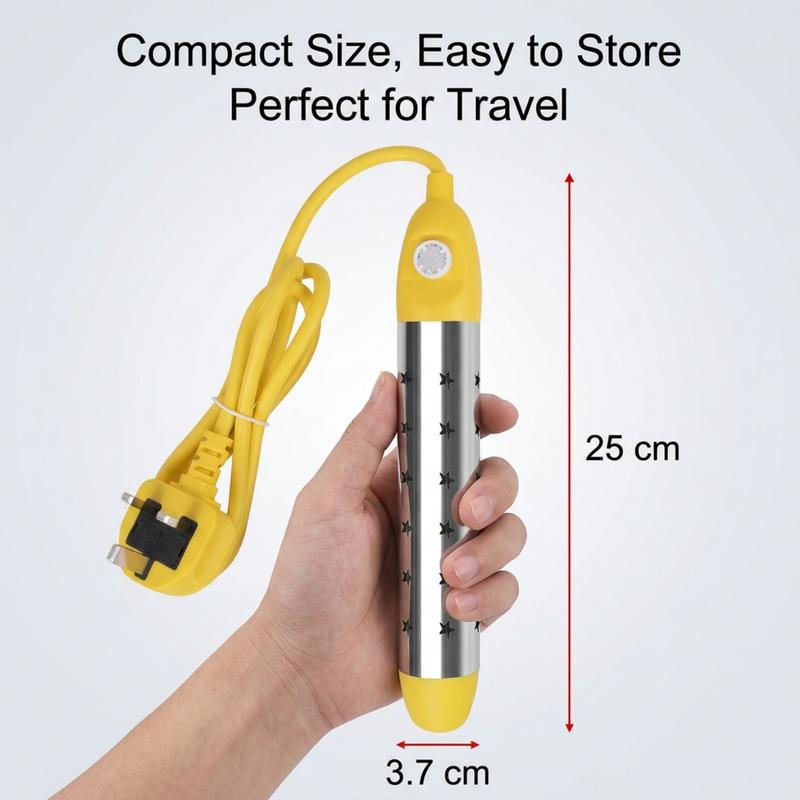 🔥 50 % RABATT FÜR BEGRENZTE ZEIT! 🔌 2500W Tauchwasserheizer mit Verbrühschutz – Tragbarer Schnellheizer für Eimer, Wanne, Tee & Camping