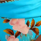 Blumen-Bikini-Set mit hoher Taille – Wickel-Oberteil & formschlüssige Hose für Strand & Pool
