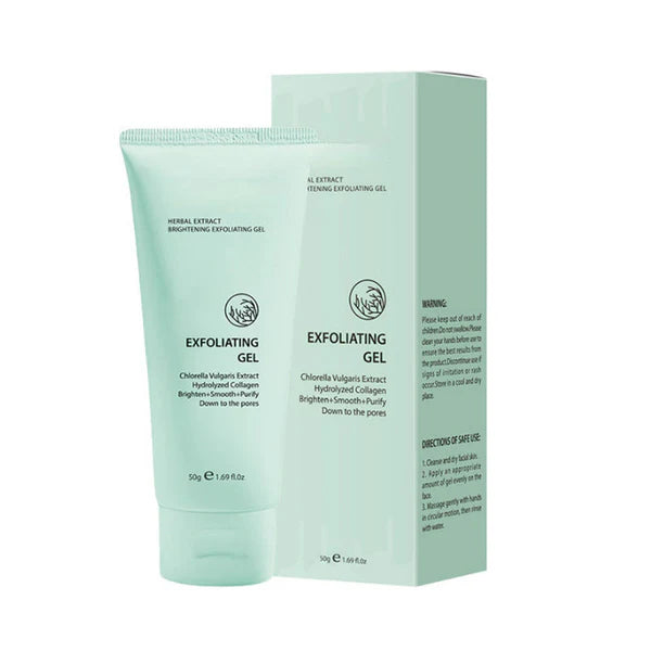 🔥Kräuter-Exfoliating Gel mit Chlorella & Kollagen – Aufhellendes Peeling für glatte, reine Haut