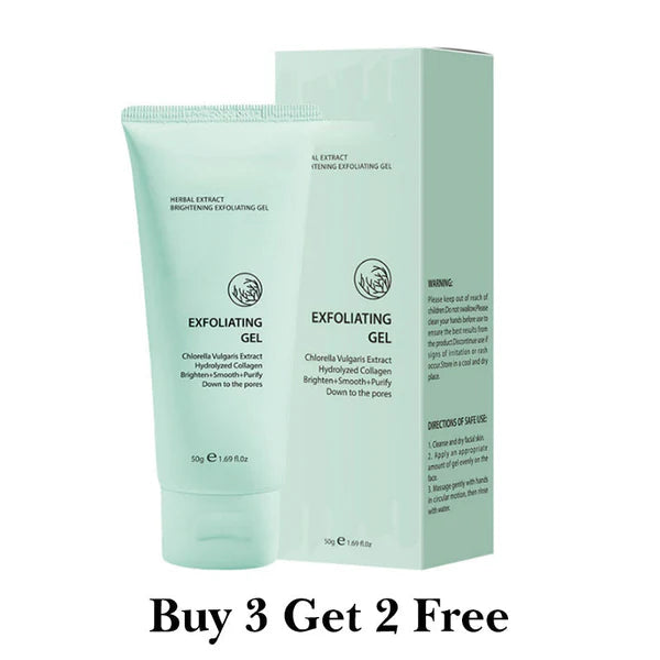 🔥Kräuter-Exfoliating Gel mit Chlorella & Kollagen – Aufhellendes Peeling für glatte, reine Haut