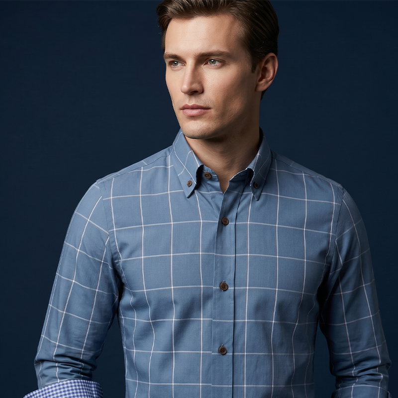 👔🎯 50% RABATT!Modisches Herren Karo Hemd mit Kontrast-Manschetten – taillierter Schnitt, vielseitig kombinierbar für Freizeit & Casual-Business✨