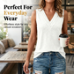 🤍 Leichtes Damen V-Ausschnitt Tanktop ✨ Lässiges ärmelloses Top für Sommer, Freizeit & Alltag