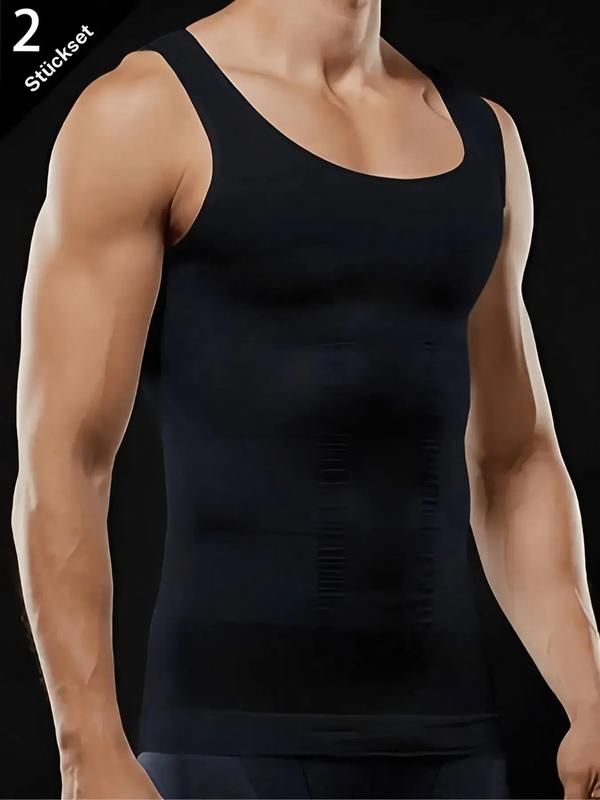 Figurformendes, atmungsaktives Kompressions-Tanktop für Herren