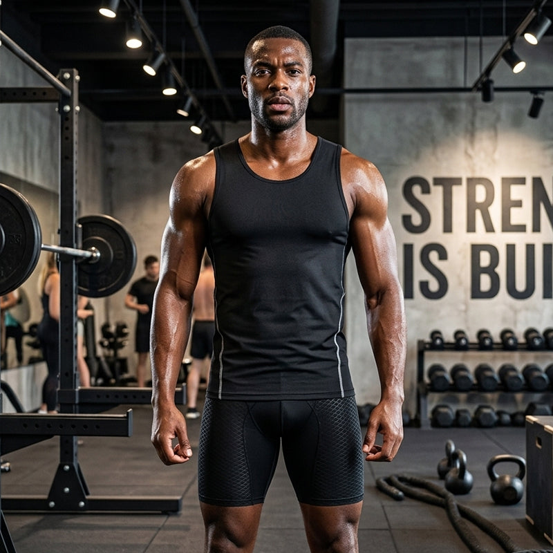 Herren Trainings-Tanktop mit Kompression
