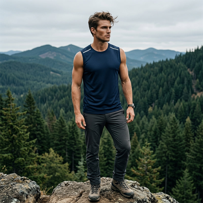 ⏰ Nur noch heute 50% Rabatt! 🎽 Herren Schnelltrocken Sport Tanktop, leicht & extrem atmungsaktiv, schweißableitend für Joggen, Fitnessstudio und heiße Sommertage ✨