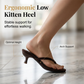 Elegante Damen Zehentrenner aus Wildleder  – Komfortabler Kittenabsatz für Alltag, Date & Abend