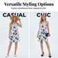 🌸 Elegantes ärmelloses Blumenkleid ✨ Leichtes Sommer-Midi-Kleid mit Taschen für Strand, Alltag & Picknick