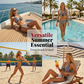 ⏰ Nur noch heute 50% Rabatt! 👙 Damen Halter-Bikini-Set mit Schwarz-Weiß Schachbrettmuster, verstellbare Bänder an Top & Hose, elastischer chlorbeständiger Stoff für Strand, Pool & Sommerurlaub ✨