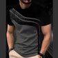 🔥Herren Rundhals T-Shirt mit modischem Streifenprint – atmungsaktive Baumwollmischung für Alltag & Freizeit