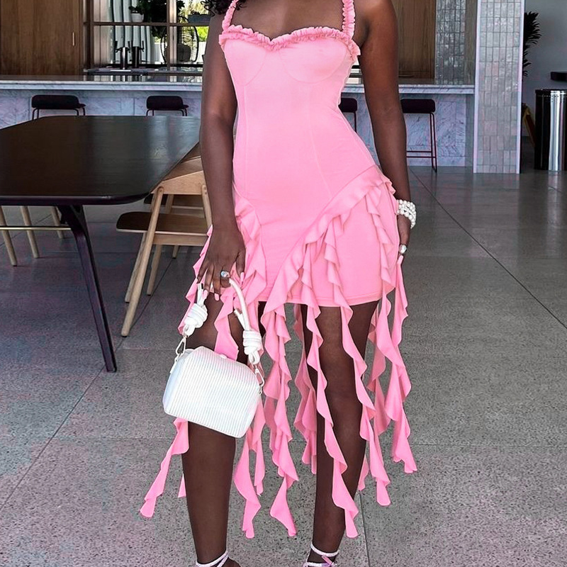 Sexys, figurbetontes rückenfreies Neckholder-Kleid