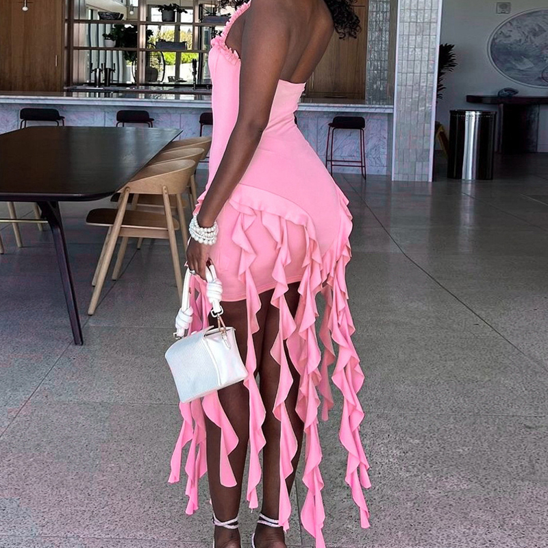 Sexys, figurbetontes rückenfreies Neckholder-Kleid