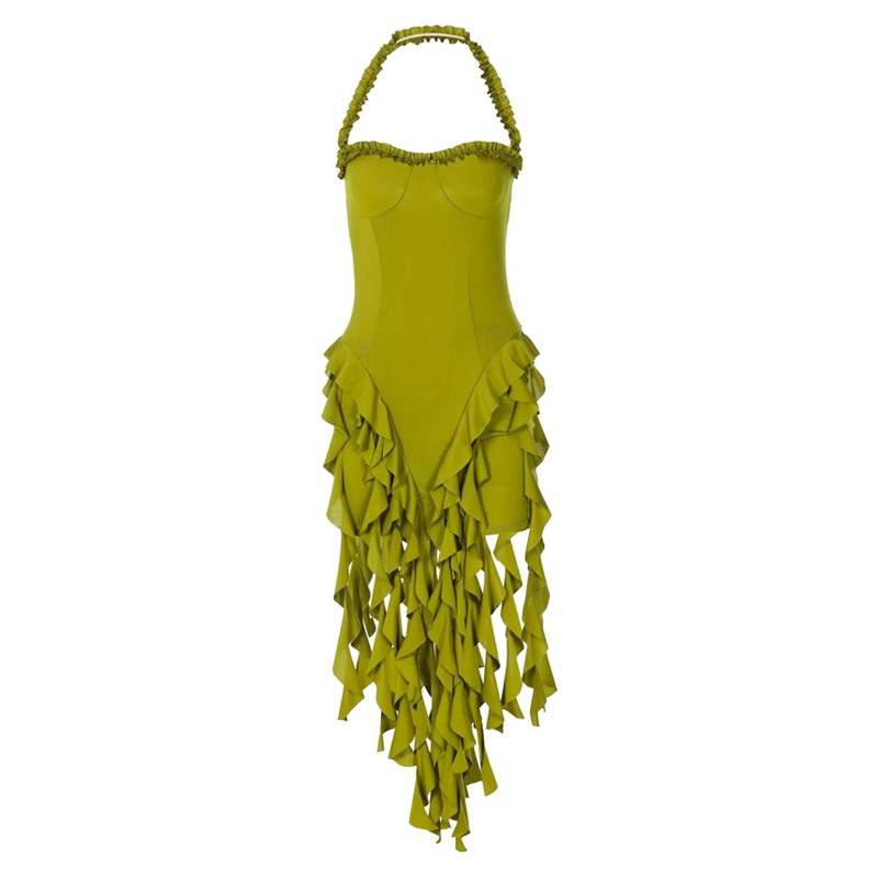 Sexys, figurbetontes rückenfreies Neckholder-Kleid