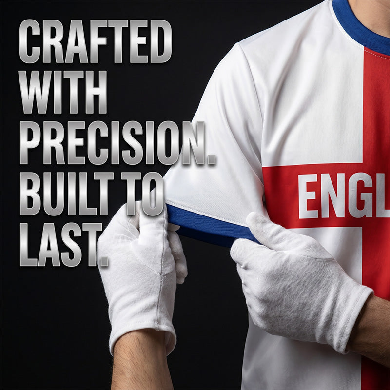 ⚽ England Fussball T-Shirt ✨ Oversize Relaxed Fit Kurzarmshirt mit großem Print | Lässiges Sport Freizeitshirt für Fans