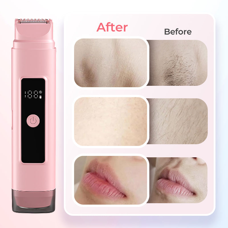 💖 Elektrischer Bikini- & Körpertrimmer ✨ Doppelkopf Rasierer für Haarentfernung | 2-in-1 Trimmkopf + Scherkopf für Körperpflege Zuhause