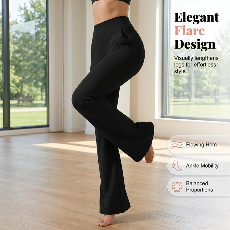 Elastische Bootcut-Trainingshose für Damen