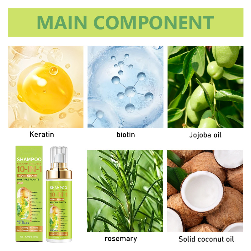 10-in-1 Shampoo mit pflanzlichen Essenzen