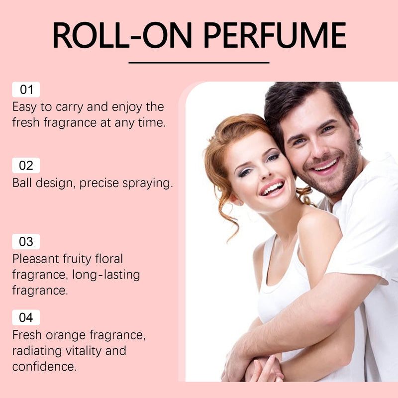 🌸 Roll-On Parfüm für Damen ✨ Natürlicher langanhaltender Duft Roller in vier verschiedenen Düften, frisches Körperparfüm für Alltag & Unterwegs