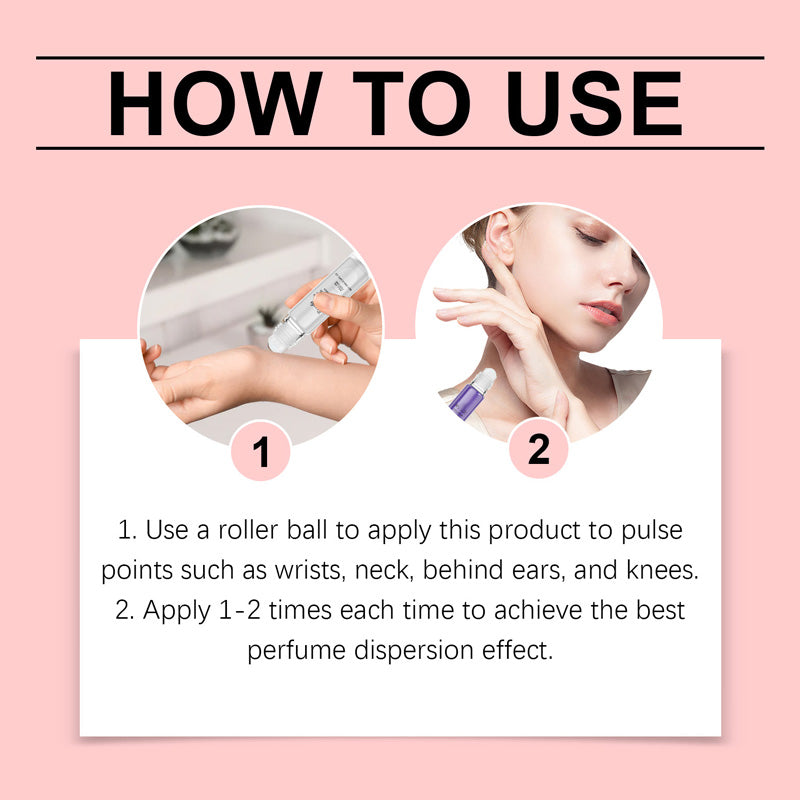 🌸 Roll-On Parfüm für Damen ✨ Natürlicher langanhaltender Duft Roller in vier verschiedenen Düften, frisches Körperparfüm für Alltag & Unterwegs