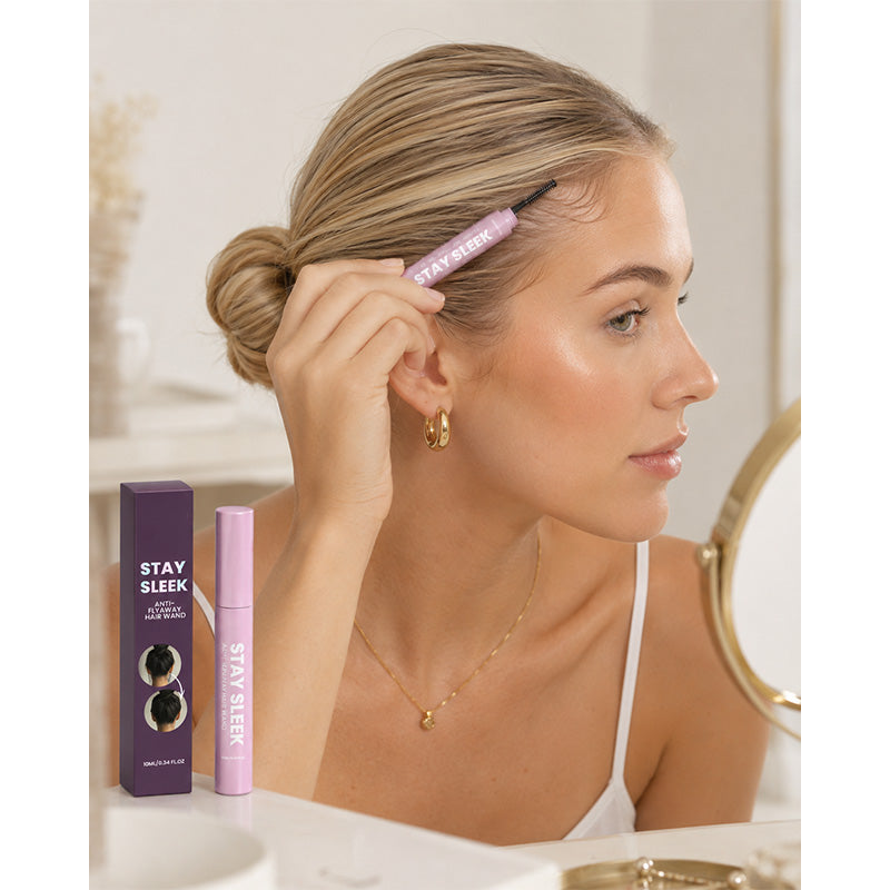 💜 Anti-Frizz Haar Finishing Stick ✨ Tragbarer Fixierstift gegen fliegende Härchen für glattes gepflegtes Haar