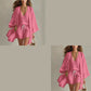 Lässiges 3-teiliges Lounge-Set für Damen mit Cardigan