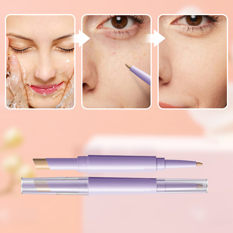 ✨ 2-in-1 Abdeckstift & Concealer ✨ Langanhaltender, wasserfester Korrekturstift für Makel, Augenringe & kleine Flecken