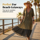 Bohemian gestuftes Maxikleid mit Leopardenmuster
