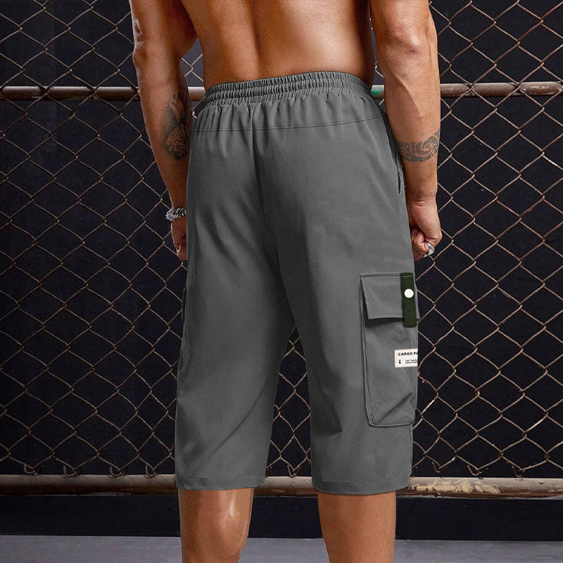 👖 Herren 3/4 Cargo-Shorts mit Kordelzug ✨ Lockerer Geradeschnitt für Freizeit & Sport