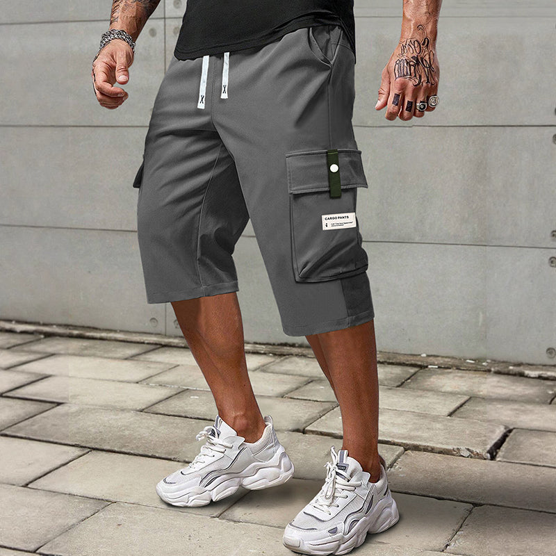 👖 Herren 3/4 Cargo-Shorts mit Kordelzug ✨ Lockerer Geradeschnitt für Freizeit & Sport