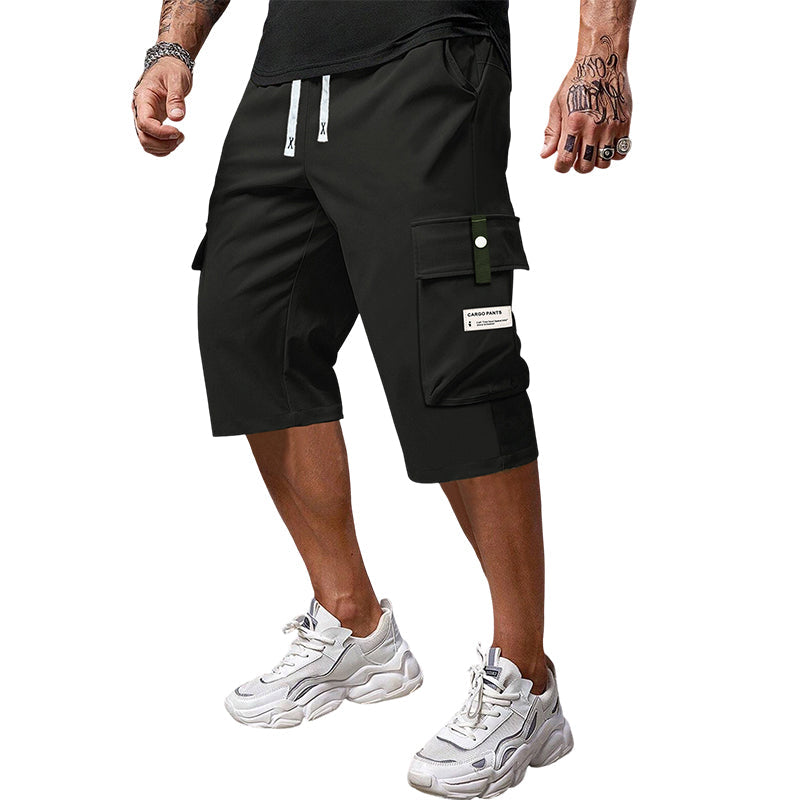 👖 Herren 3/4 Cargo-Shorts mit Kordelzug ✨ Lockerer Geradeschnitt für Freizeit & Sport