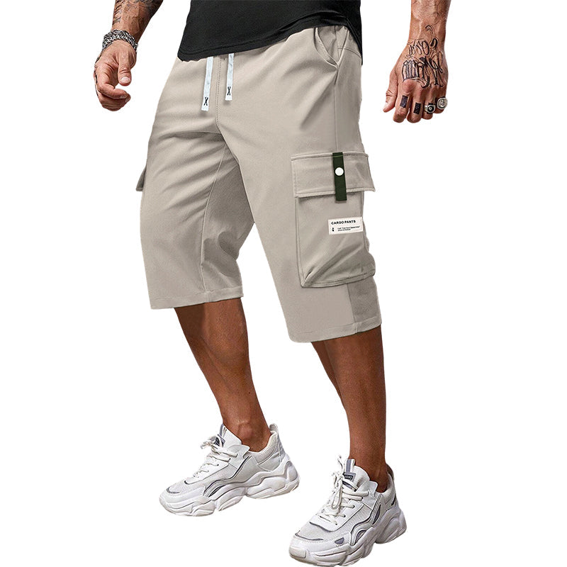 👖 Herren 3/4 Cargo-Shorts mit Kordelzug ✨ Lockerer Geradeschnitt für Freizeit & Sport