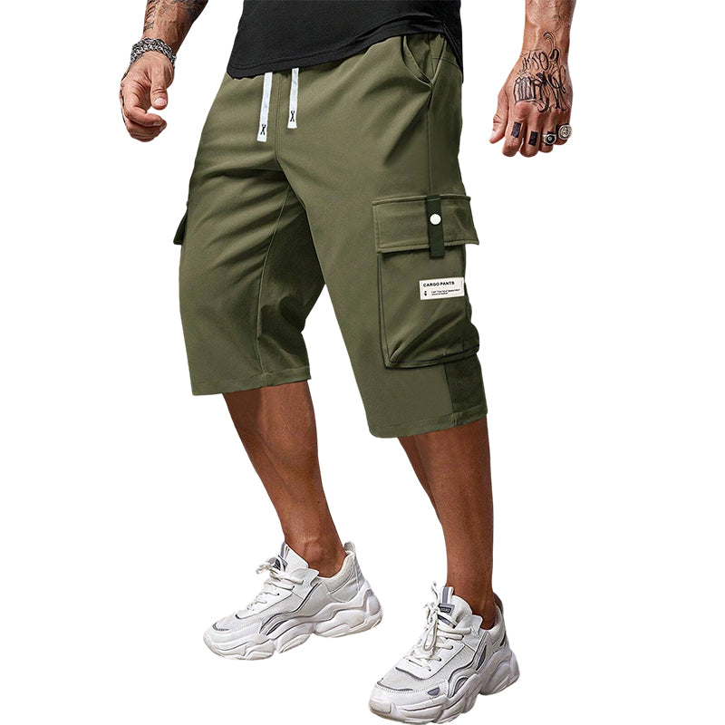 👖 Herren 3/4 Cargo-Shorts mit Kordelzug ✨ Lockerer Geradeschnitt für Freizeit & Sport