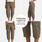 👖 Neu! Damen Everyday Comfort Cargo Capri-Hose | Lockerer Relaxed Fit, Bequeme 7/8-Länge mit Taschen