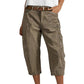 👖 Neu! Damen Everyday Comfort Cargo Capri-Hose | Lockerer Relaxed Fit, Bequeme 7/8-Länge mit Taschen