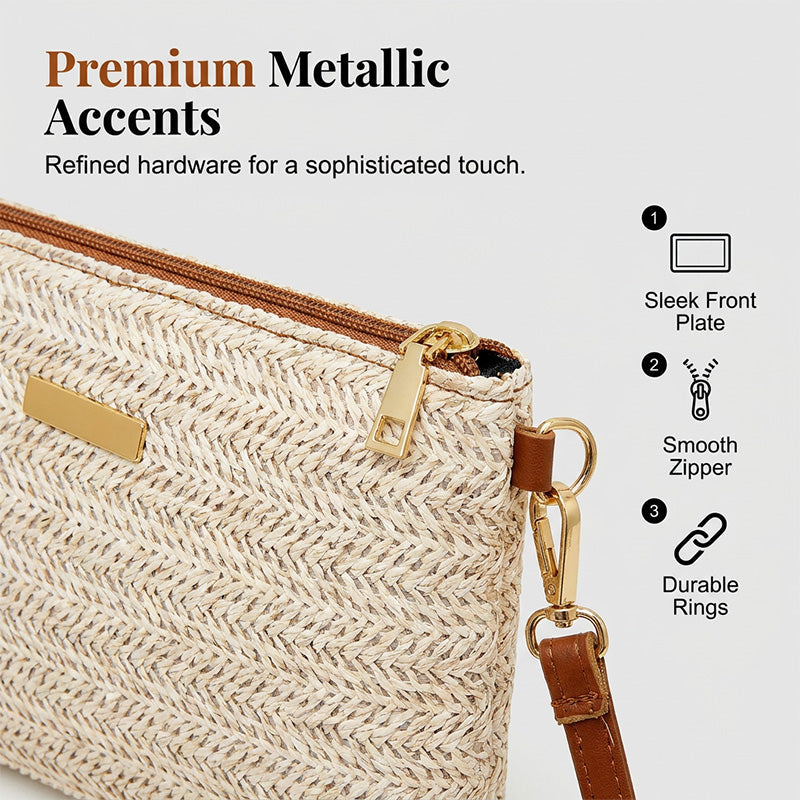 ⏰ Nur noch heute 50% Rabatt! 👜 2026 Moderne geflochtene Strohtasche – Multifunktional als Umhängetasche, Clutch & Einkaufstasche für Strand, Sommer & Urlaub ☀️