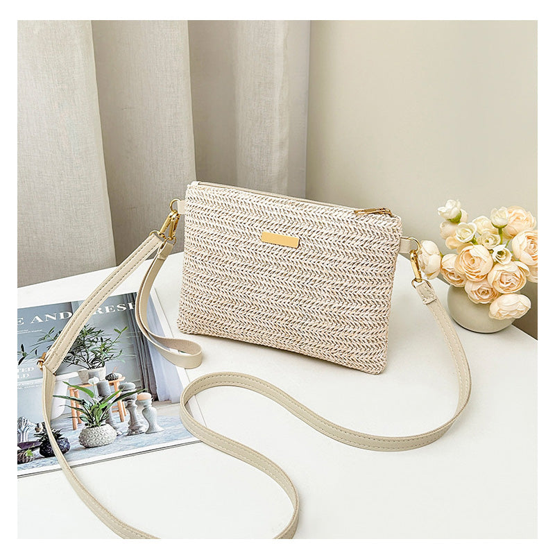 ⏰ Nur noch heute 50% Rabatt! 👜 2026 Moderne geflochtene Strohtasche – Multifunktional als Umhängetasche, Clutch & Einkaufstasche für Strand, Sommer & Urlaub ☀️