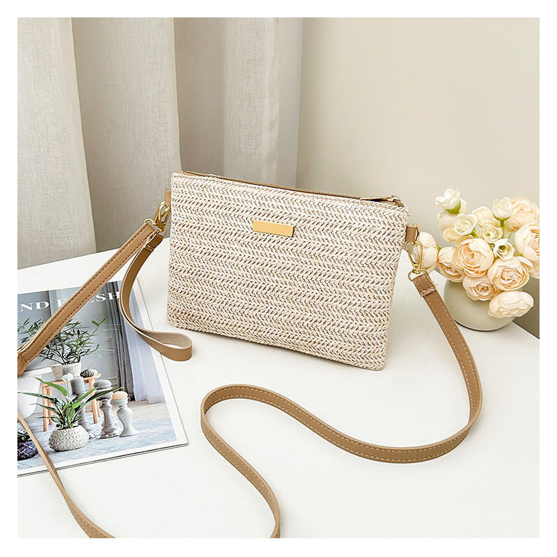 ⏰ Nur noch heute 50% Rabatt! 👜 2026 Moderne geflochtene Strohtasche – Multifunktional als Umhängetasche, Clutch & Einkaufstasche für Strand, Sommer & Urlaub ☀️