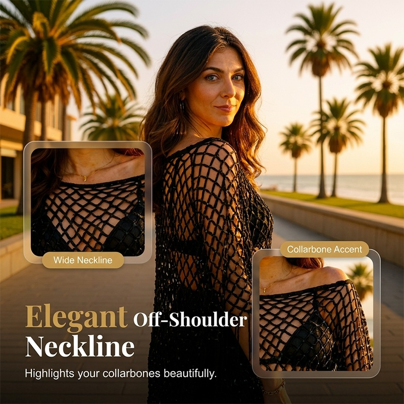 🏆💐 50% Rabatt! Letzter Tag! Sommer-Strick-Poncho mit Fransen – Leicht, Luftdurchlässig & Vielseitig für Strand & Freizeit