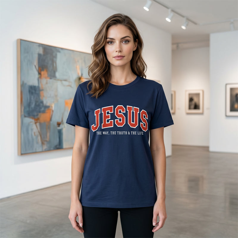 Lustiges T-Shirt für Damen mit Jesus-Print