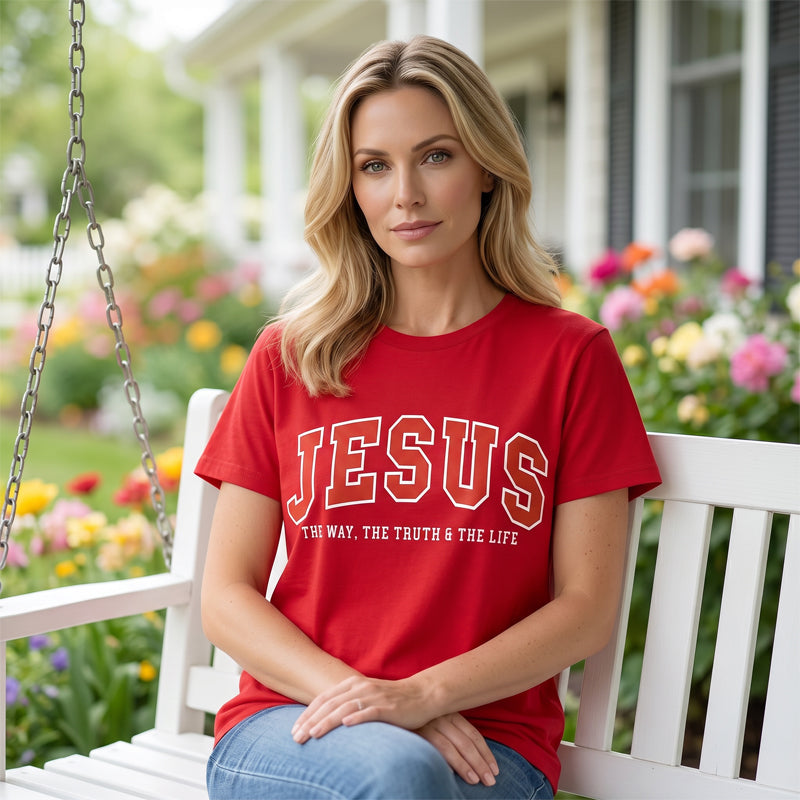 Lustiges T-Shirt für Damen mit Jesus-Print