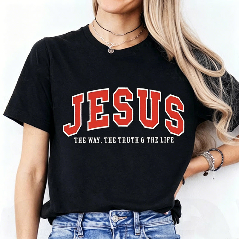 Lustiges T-Shirt für Damen mit Jesus-Print