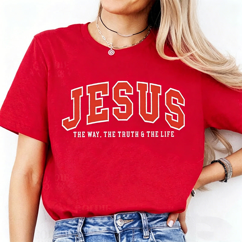 Lustiges T-Shirt für Damen mit Jesus-Print