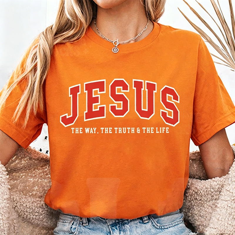 Lustiges T-Shirt für Damen mit Jesus-Print