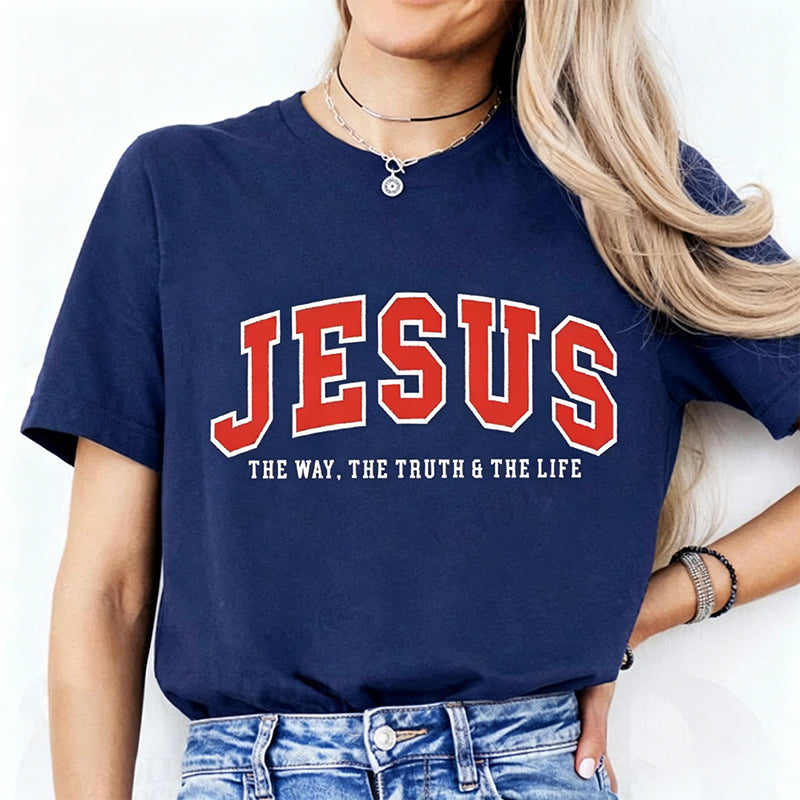 Lustiges T-Shirt für Damen mit Jesus-Print