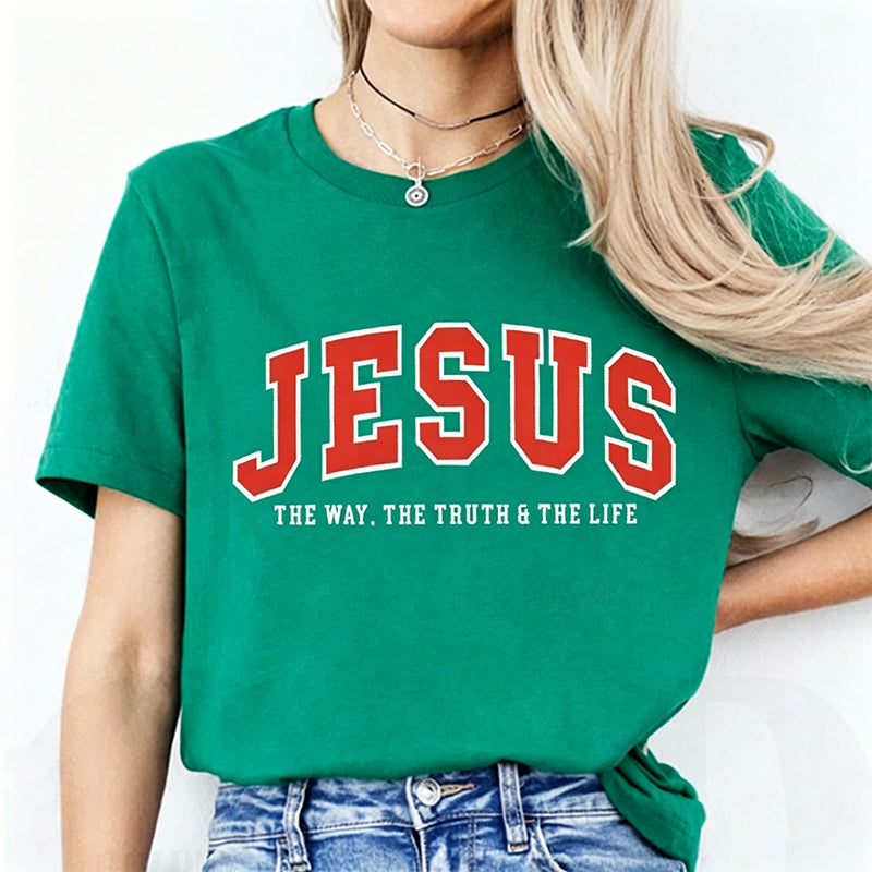 Lustiges T-Shirt für Damen mit Jesus-Print
