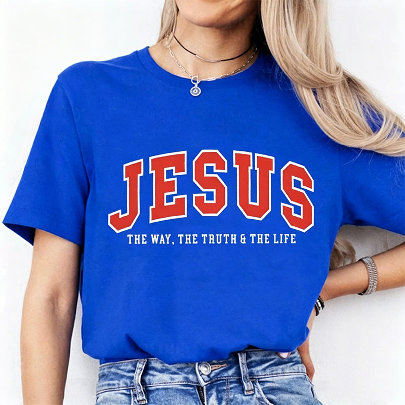 Lustiges T-Shirt für Damen mit Jesus-Print