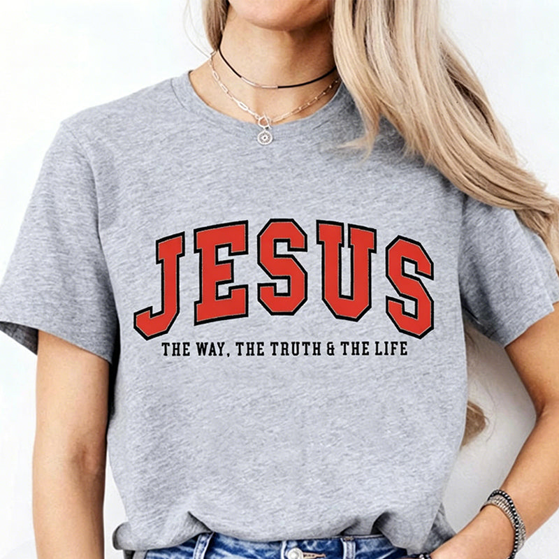 Lustiges T-Shirt für Damen mit Jesus-Print