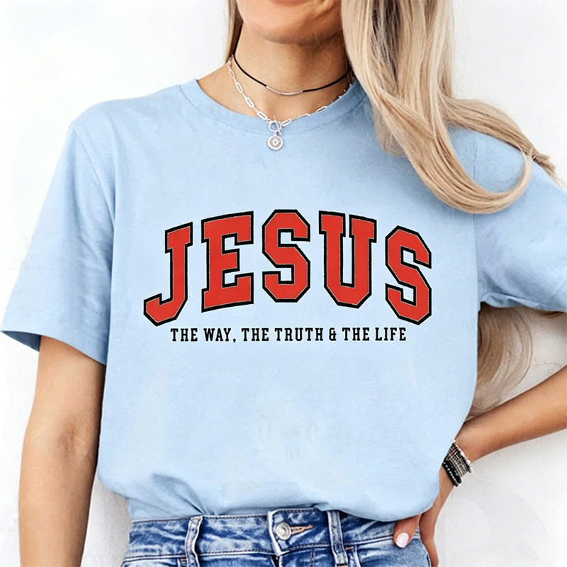Lustiges T-Shirt für Damen mit Jesus-Print
