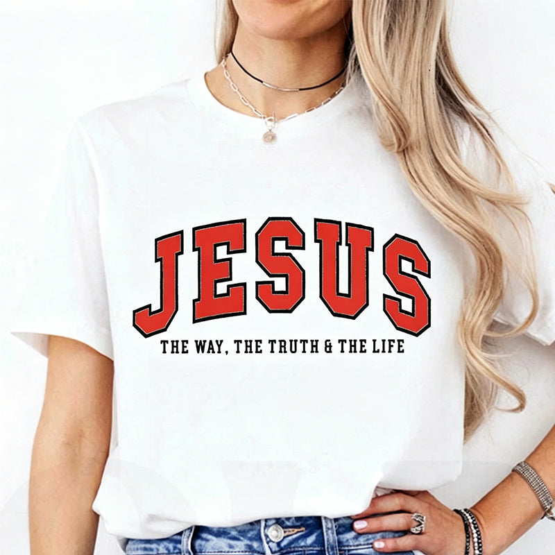 Lustiges T-Shirt für Damen mit Jesus-Print