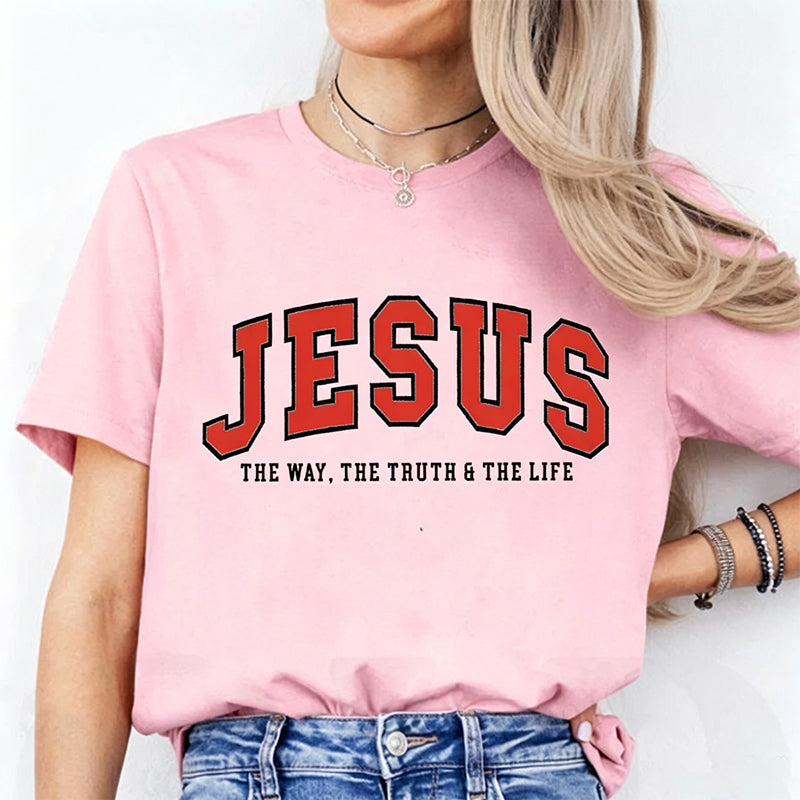 Lustiges T-Shirt für Damen mit Jesus-Print