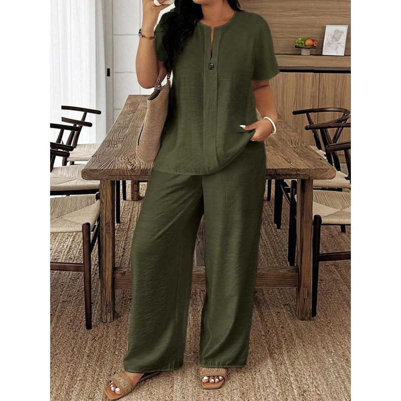 Damen 2-teiliges Freizeit-Set: Oberteil und Hose